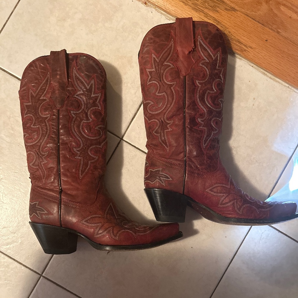 Corral burgundy cowboy boots